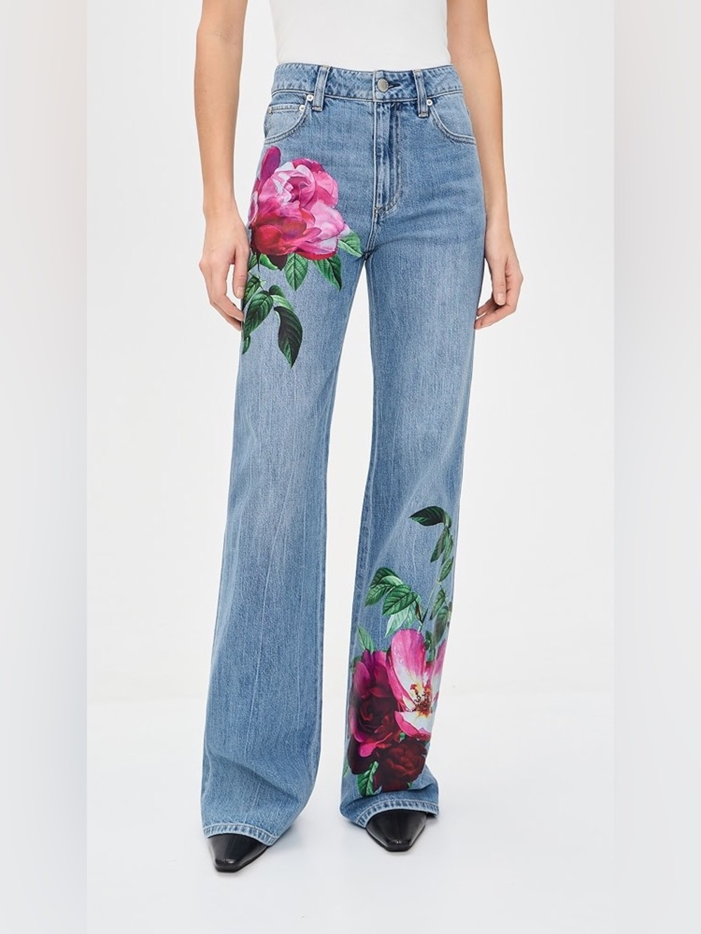new Alice and Olivia CHIC PRINTED JEAN
in Denver Bright Blue/Emprs Bloom - Picture 2 of 10